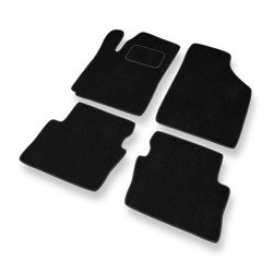 Alfombrillas de velour para Hyundai i10 I (2007-2012) - alfombras para coche - negro - DGS Autodywan