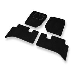 Alfombrillas de velour para Land Rover Range Rover III (2001-2012) - alfombras para coche - negro - DGS Autodywan