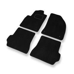 Alfombrillas de velour para Mazda 2 II (2003-2007) - alfombras para coche - negro - DGS Autodywan