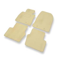 Alfombrillas de velour para Mazda 2 IV (2014-....) - alfombras para coche - beige - DGS Autodywan