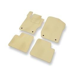 Alfombrillas de velour para Mercedes-Benz GL X164 (2006-2012) - alfombras para coche - beige - DGS Autodywan