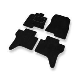 Alfombrillas de velour para Mitsubishi Montero III (3 puertas) (1999-2006) - alfombras para coche - negro - DGS Autodywan