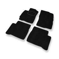 Alfombrillas de velour para Mitsubishi Outlander I (2001-2006) - alfombras para coche - negro - DGS Autodywan