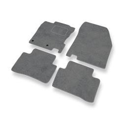 Alfombrillas de velour para Nissan Qashqai II (2013-2021) - alfombras para coche - gris - DGS Autodywan