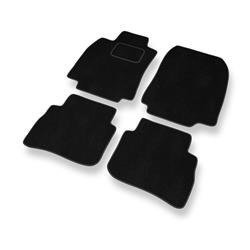 Alfombrillas de velour para Nissan Tiida I C11 (2004-2012) - alfombras para coche - negro - DGS Autodywan