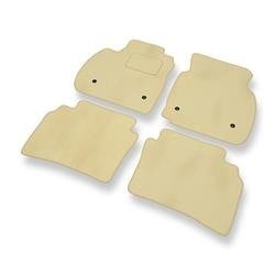 Alfombrillas de velour para Opel Insignia II (2017-....) - alfombras para coche - beige - DGS Autodywan