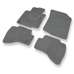 Alfombrillas de velour para Peugeot 107 I (2005-2013) - alfombras para coche - gris - DGS Autodywan