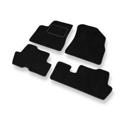 Alfombrillas de velour para Peugeot 5008 I (2009-2016) - alfombras para coche - negro - DGS Autodywan