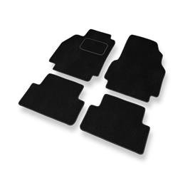 Alfombrillas de velour para Renault Megane II (2002-2008) - alfombras para coche - negro - DGS Autodywan