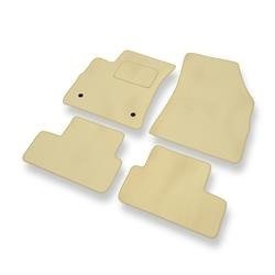 Alfombrillas de velour para Renault Megane IV (2016-....) - alfombras para coche - beige - DGS Autodywan