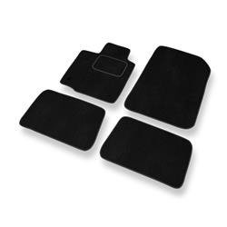 Alfombrillas de velour para Renault Twingo II (2007-2014) - alfombras para coche - negro - DGS Autodywan