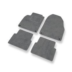 Alfombrillas de velour para Saab 9-3 II (2002-2012) - alfombras para coche - gris - DGS Autodywan