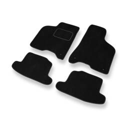 Alfombrillas de velour para Seat Arosa I, II (1997-2004) - alfombras para coche - negro - DGS Autodywan