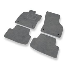 Alfombrillas de velour para Seat Leon III (2013-2020) - alfombras para coche - gris - DGS Autodywan