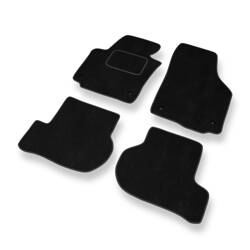 Alfombrillas de velour para Seat Toledo III (2004-2009) - alfombras para coche - negro - DGS Autodywan