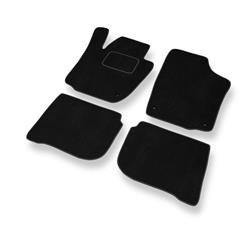 Alfombrillas de velour para Seat Toledo IV (2012-2018) - alfombras para coche - negro - DGS Autodywan