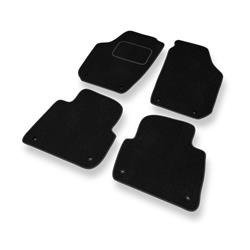 Alfombrillas de velour para Skoda Roomster I (2006-2015) - alfombras para coche - negro - DGS Autodywan