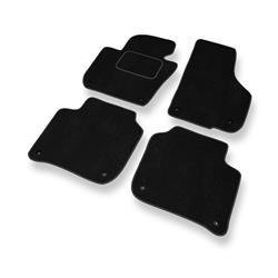 Alfombrillas de velour para Skoda Superb II (2008-2015) - alfombras para coche - negro - DGS Autodywan