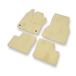 Alfombrillas de velour para Smart ForFour II (2014-....) - alfombras para coche - beige - DGS Autodywan