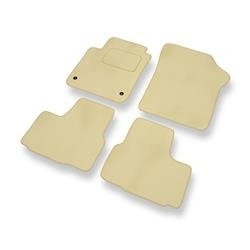 Alfombrillas de velour para Volkswagen up! I (2011-....) - alfombras para coche - beige - DGS Autodywan