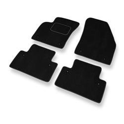 Alfombrillas de velour para Volvo C30 I (2006-2012) - alfombras para coche - negro - DGS Autodywan