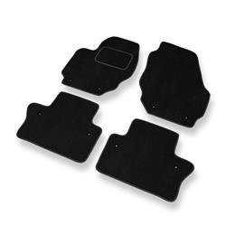 Alfombrillas de velour para Volvo S60 II (2010-2018) - alfombras para coche - negro - DGS Autodywan