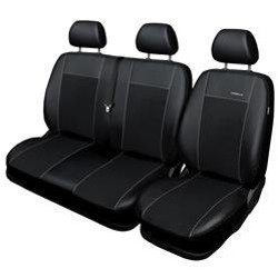 Fundas de asientos hechas a medida para Ford Transit Custom Furgoneta (2012-....) solo asientos delanteros - Auto-Dekor - Premium - nero