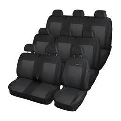 Fundas de asientos hechas a medida para Volkswagen Transporter T6 Furgoneta (2015-2019) para tres filas de asientos - Auto-Dekor - Elegance - P-3