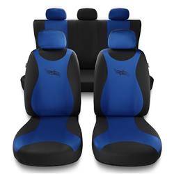 Fundas universales para asientos de coche para BMW Seria 4 (2013-2019) - Auto-Dekor - Turbo - azul