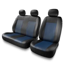 Fundas universales para asientos de coche para Renault Master I, II, III, IV (1981-2019) - Auto-Dekor - Comfort 2+1 - azul