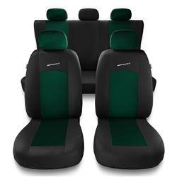 Fundas universales para asientos de coche para Seat Ibiza I, II, III, IV, V (1984-2019) - Auto-Dekor - Sport Line - verde