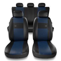 Fundas universales para asientos de coche para Seat Ibiza I, II, III, IV, V (1984-2019) - Auto-Dekor - X-Line - azul