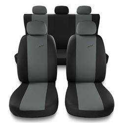 Fundas universales para asientos de coche para Seat Ibiza I, II, III, IV, V (1984-2019) - Auto-Dekor - XR - gris claro