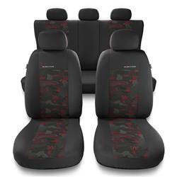 Fundas universales para asientos de coche para Toyota RAV4 I, II, III, IV (1994-2019) - Auto-Dekor - Elegance - rojo