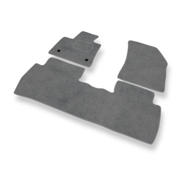 Alfombrillas de velour para Peugeot 208 (2012-2019) - alfombras para coche  - gris - DGS Autodywan gris