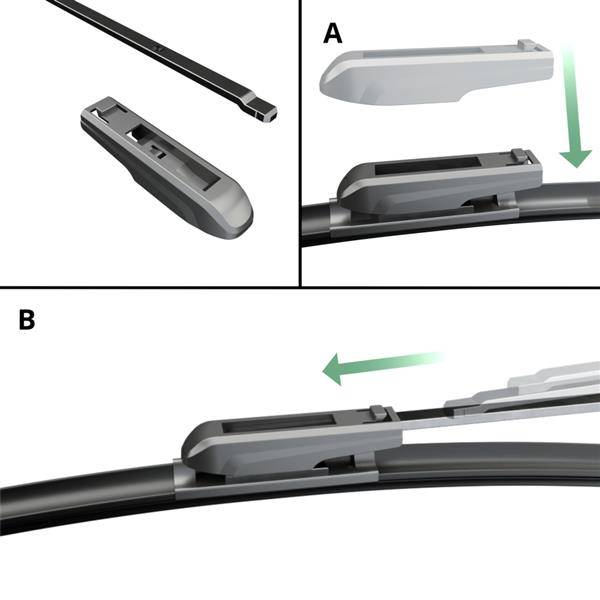 Escobillas limpiaparabrisas para la luna delantera para Seat Ibiza V  Hatchback (01.2017-.) - escobillas plana