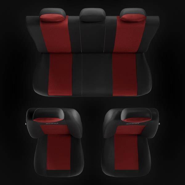 Fundas universales para asientos de coche para Daihatsu Terios I, II  (1997-2019) - Auto-Dekor - X-Line - negro negro