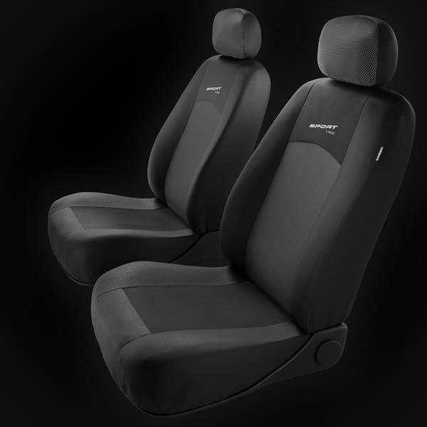 Fundas universales para asientos de coche para Mitsubishi Montero II, III, IV (1990-2019) - Auto-Dekor - Sport Line - gris oscuro gris | Tienda Carmager