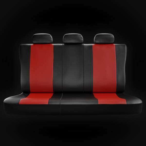 Fundas universales para asientos de coche para Seat Ibiza I, II, III, IV, V  (1984-2019) - Auto-Dekor - Sport Line - rojo rojo