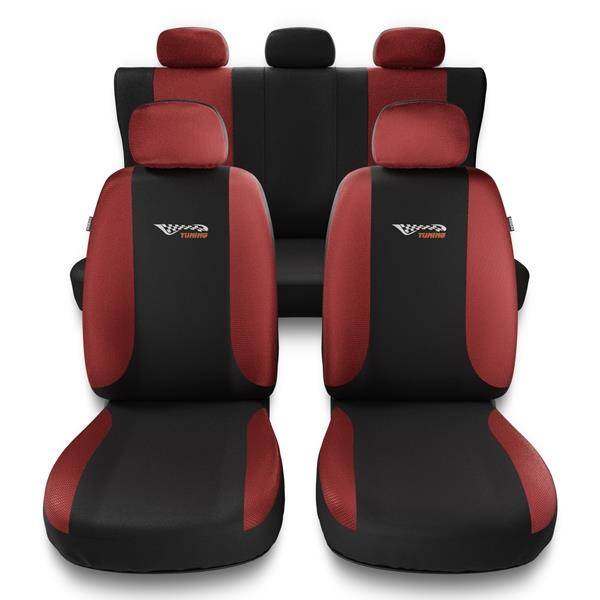 Fundas universales para asientos de coche para Seat Ibiza I, III, IV, V - Auto-Dekor - Tuning - rojo Tienda Carmager