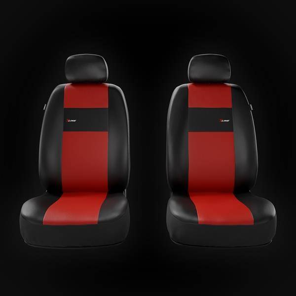 Fundas universales para asientos de coche para Seat Ibiza I, II, III, IV, V  (1984-2019) - Auto-Dekor - Sport Line - rojo rojo