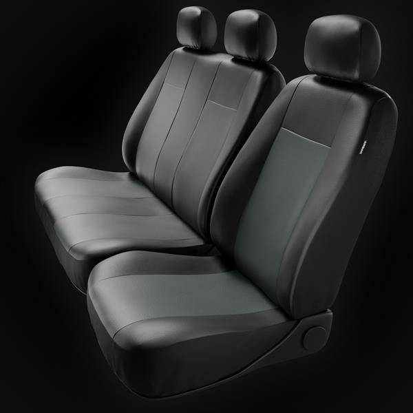 hawai/negro/GR VW t4 Transporter/carav./doka medida fundas para asientos delantero 3 plazas 