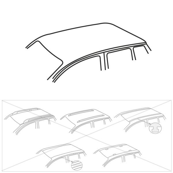 Portaequipajes (baca) de techo para Ford C-Max mk I Monovolumen (2003-2010)  - baca para coche - barras para techo de coche - Amos - β-101 - O - puntos  de montaje barras de acero Beta&O