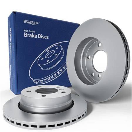 2x Discos de freno para BMW 3 E46 Coupé, Cabrio, Berlina, Touring (1997-2007) - ventilado - 276mm - Tomex - TX 71-57 (eje trasero)