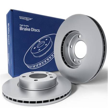 2x Discos de freno para BMW 3 E46 Coupé, Cabrio, Berlina, Touring (1997-2007) - ventilado - 286mm - Tomex - TX 71-02 (eje delantero)