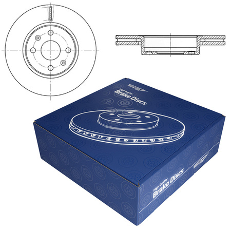 2x Discos de freno para Łada Xray Crossover (2016-2022) - ventilado - 258mm - Tomex - TX 72-52 (eje delantero)