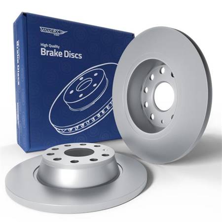 2x Discos de freno para Seat Altea Monovolumen (2004-2009) - lleno - 272mm - Tomex - TX 72-45 (eje trasero)