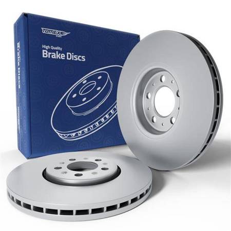 2x Discos de freno para Skoda Roomster 5J Furgoneta (2006-2015) - ventilado - 288mm - Tomex - TX 72-04 (eje delantero)