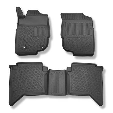 Alfombrillas de TPE para Toyota Hilux VII Pick-Up (2006-08.2016) - alfombras para coche - Aristar - Cool liner - cabina doble