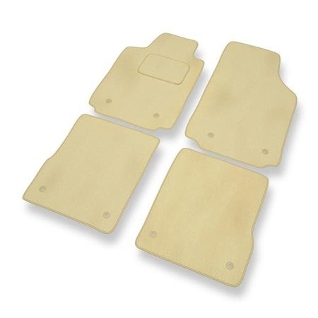 Alfombrillas de velour para Audi A2 I 8Z (1999-2005) - alfombras para coche - beige - DGS Autodywan